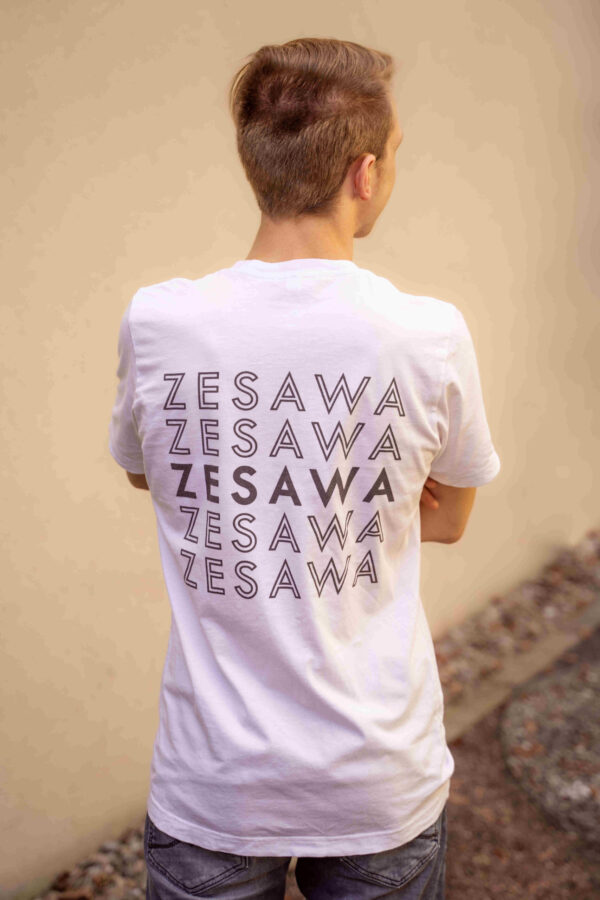 Zesawa Shirt - Logo front, Text Outline back